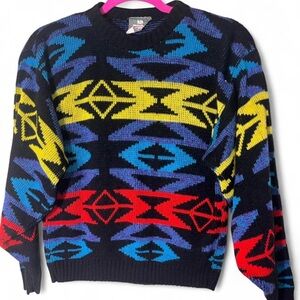 Colorful Geometric Crewneck Sweater